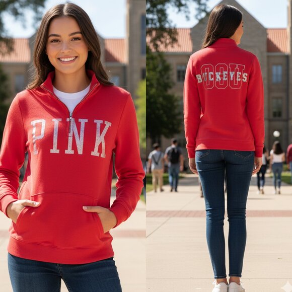 VS Pink OSU Buckeyes Pullover - Picture 1 of 8